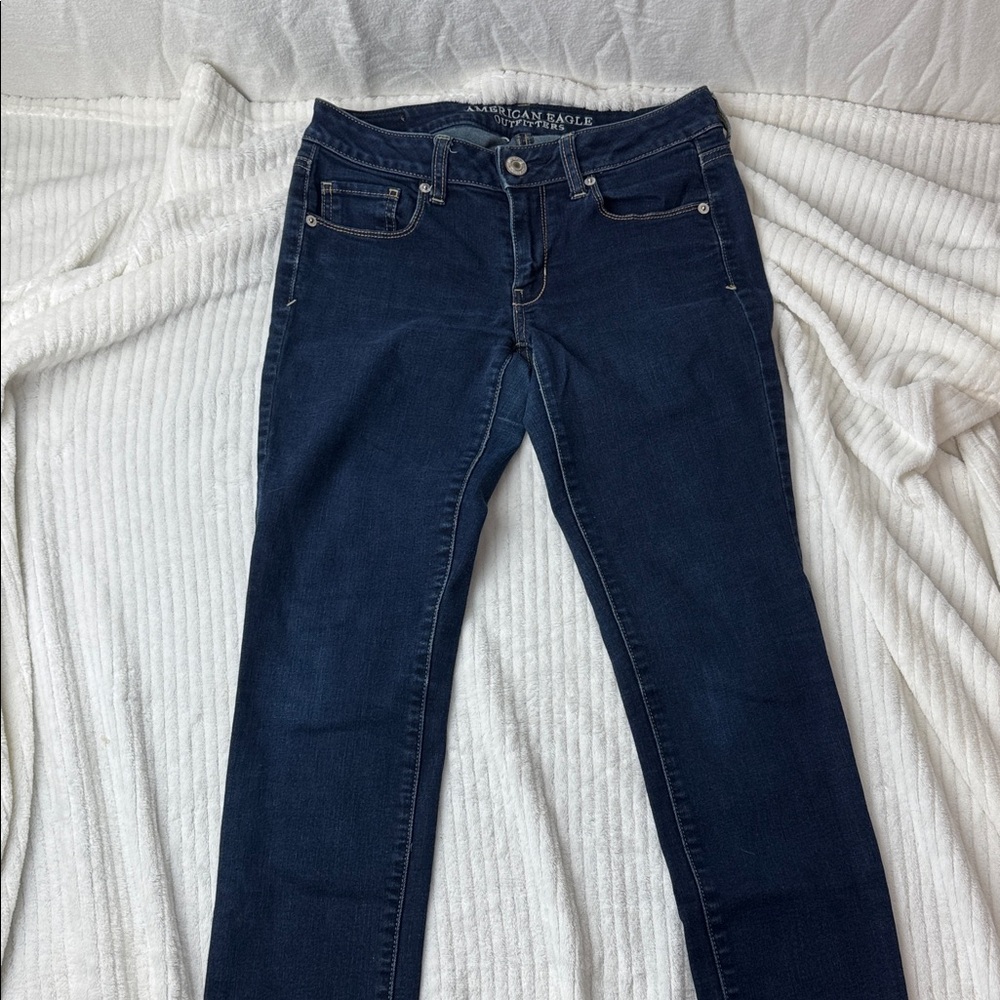 American Eagle Outfitters Women's Dark Blue Skinny Jeans